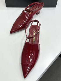 CC original patent calfskin 35mm slingbacks CH00487