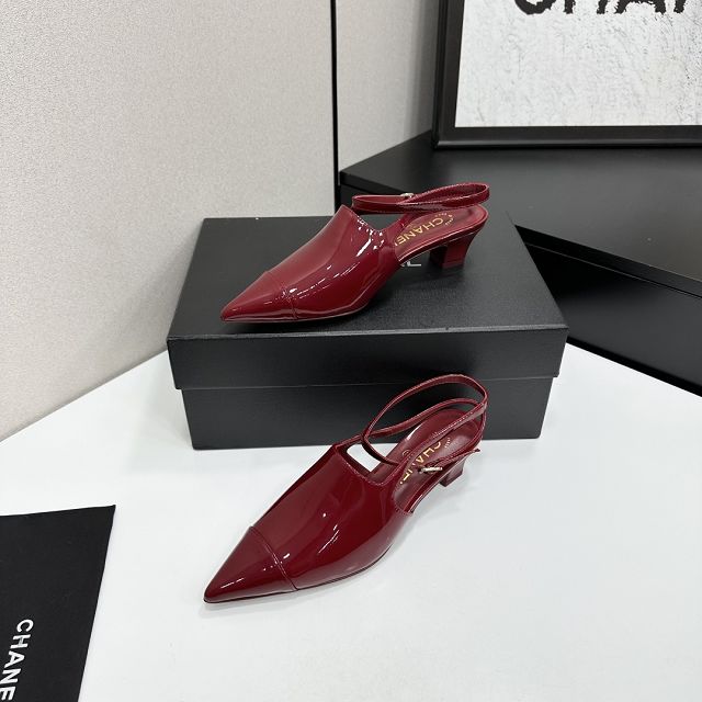 CC original patent calfskin 35mm slingbacks CH00487