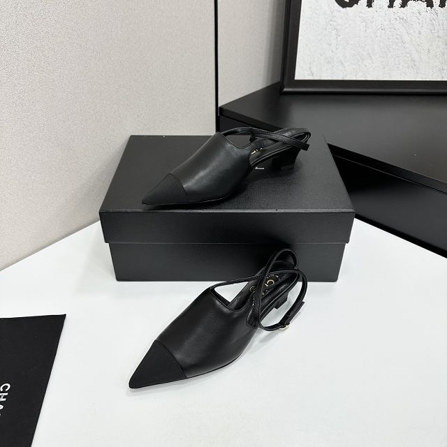 CC original patent calfskin 35mm slingbacks CH00487