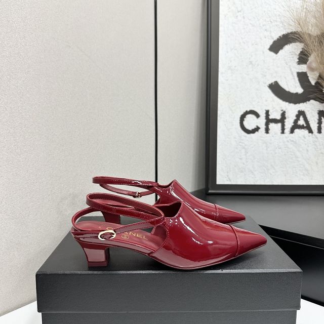 CC original patent calfskin 35mm slingbacks CH00487