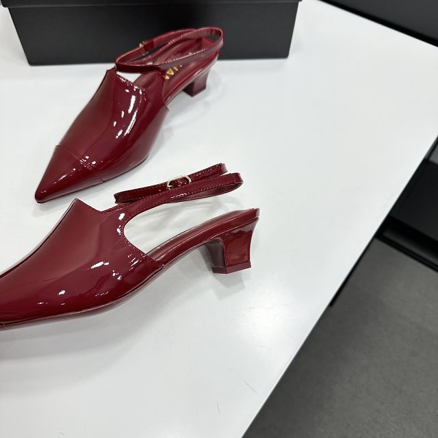 CC original patent calfskin 35mm slingbacks CH00487