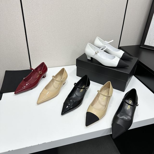 CC original patent calfskin 35mm mary janes CH00486