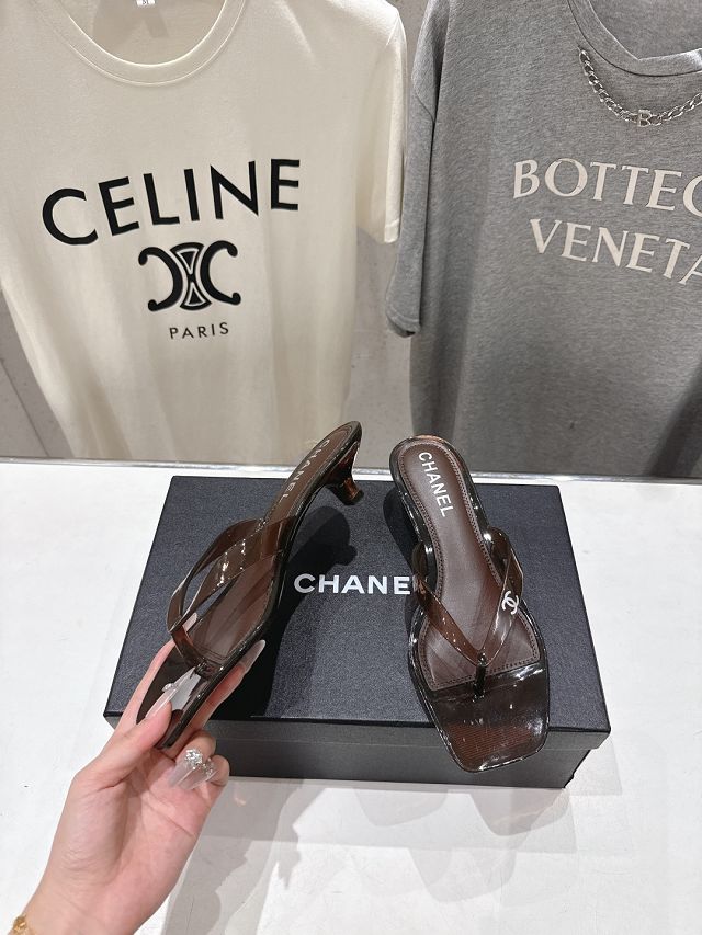 CC original PVC 35mm mules CH00513