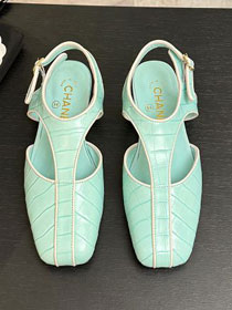 CC original crocodile calfskin slingbacks CH00517