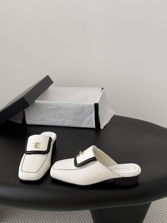 CC original lambskin 35mm mules CH00495