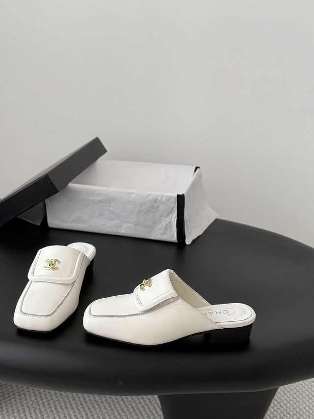 CC original lambskin 35mm mules CH00495