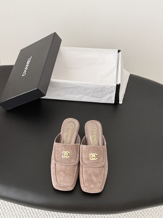 CC original lambskin 35mm mules CH00495