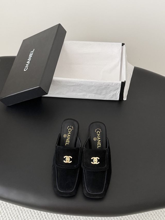 CC original lambskin 35mm mules CH00495