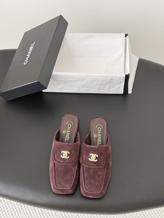 CC original lambskin 35mm mules CH00495