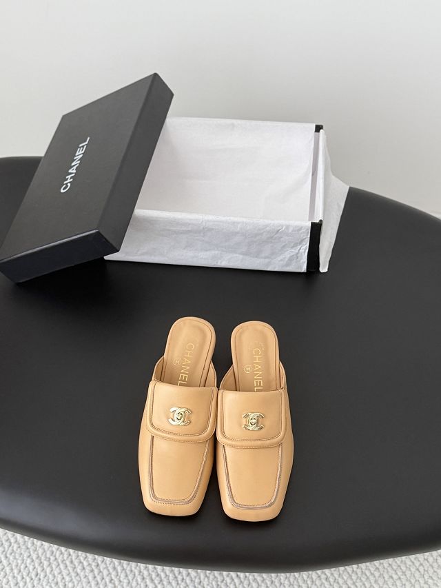 CC original lambskin 35mm mules CH00495