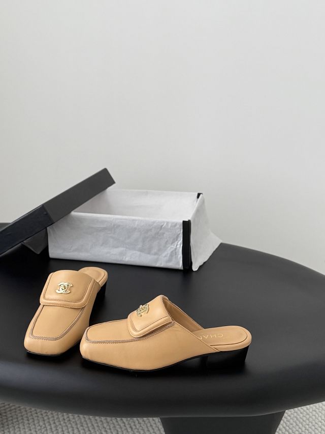 CC original lambskin 35mm mules CH00495