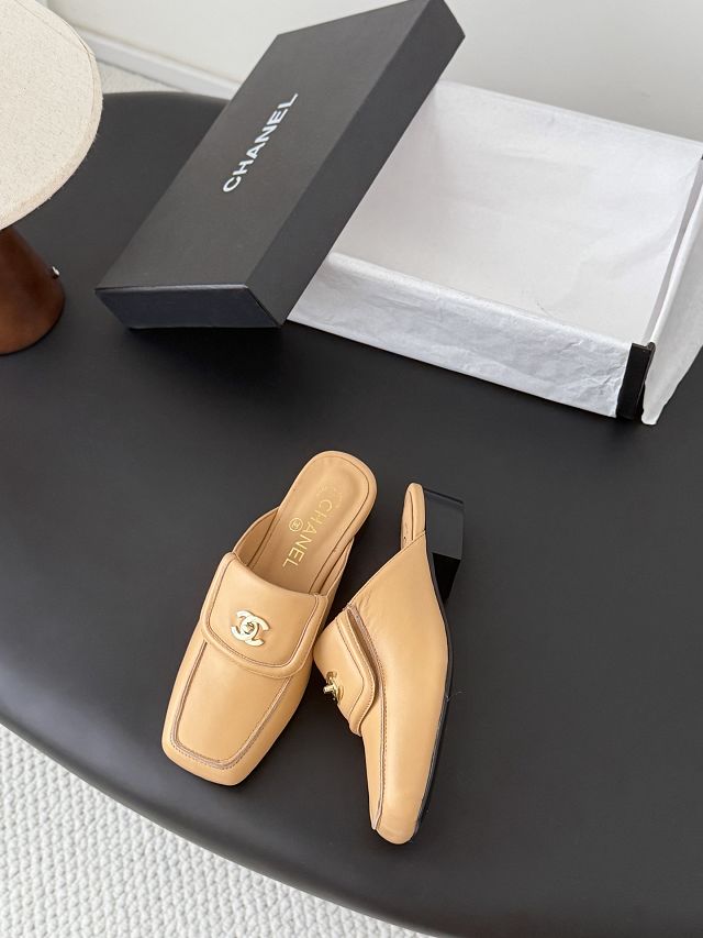 CC original lambskin 35mm mules CH00495