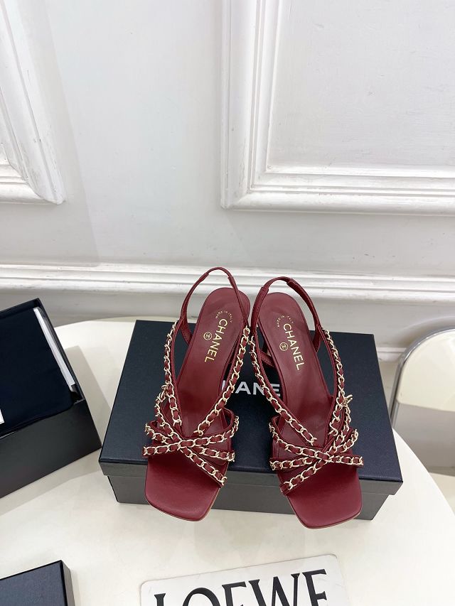 CC original lambskin 80mm sandals CH00499