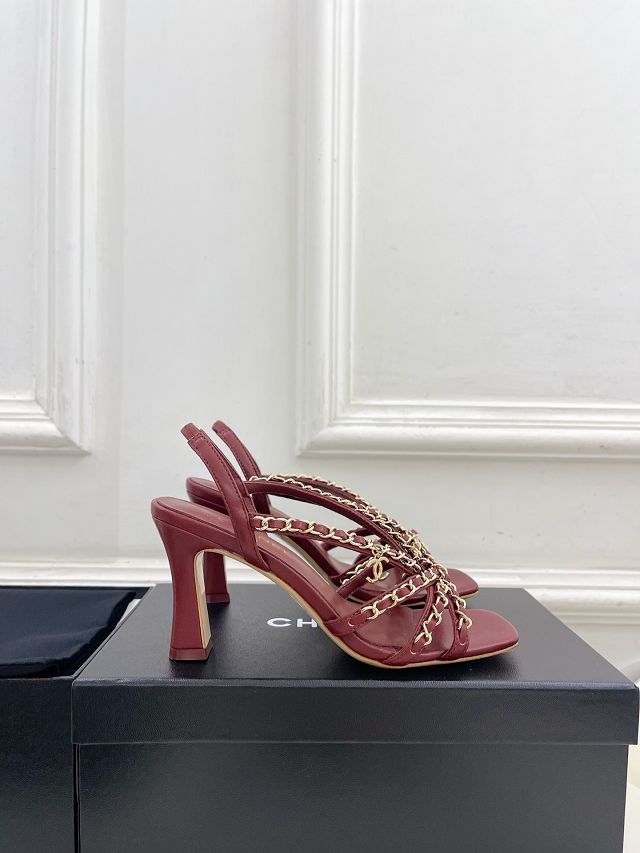 CC original lambskin 80mm sandals CH00499