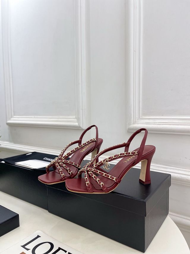 CC original lambskin 80mm sandals CH00499