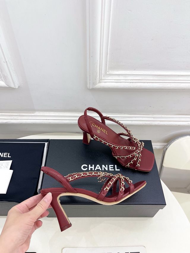 CC original lambskin 80mm sandals CH00499