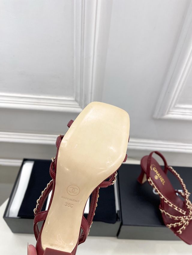 CC original lambskin 80mm sandals CH00499