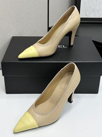 CC original lambskin 90mm pumps CH00504