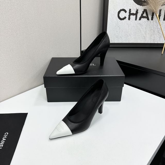 CC original lambskin 90mm pumps CH00504