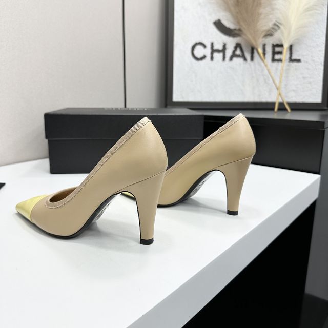 CC original lambskin 90mm pumps CH00504