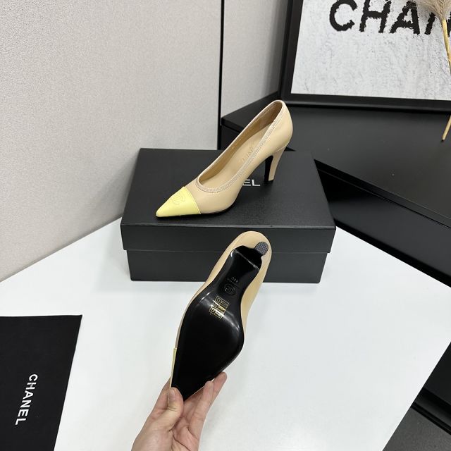 CC original lambskin 90mm pumps CH00504