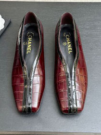 CC original crocodile calfskin ballet flats CH00529