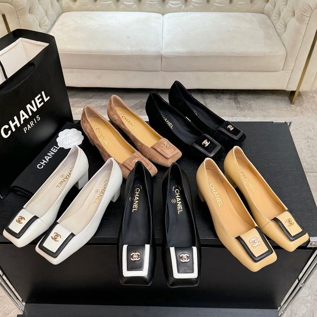 CC original lambskin 40mm pumps CH00519