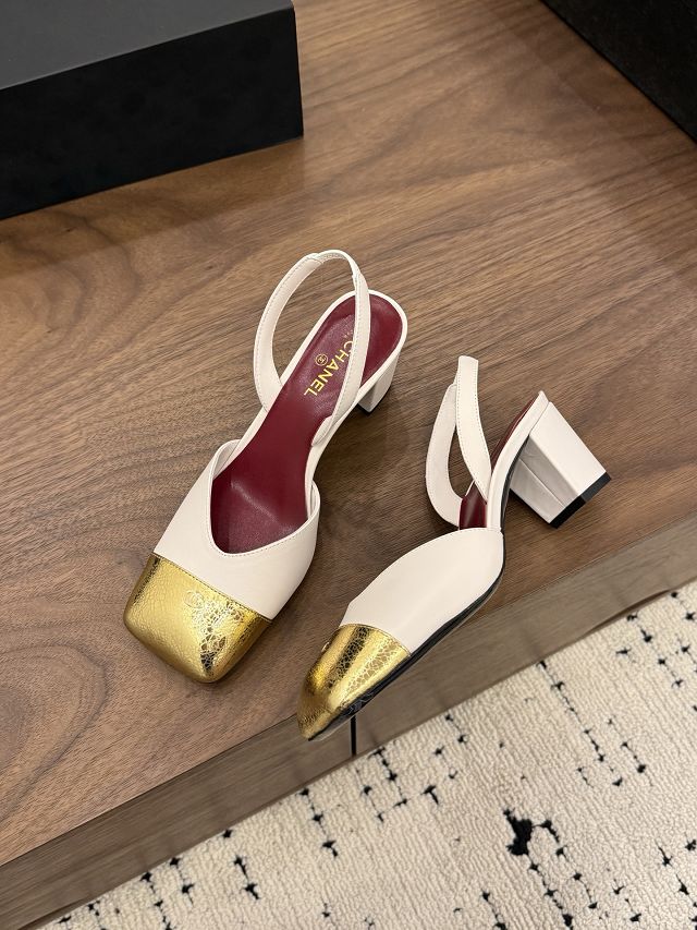 CC original lambskin 60mm slingbacks CH00520