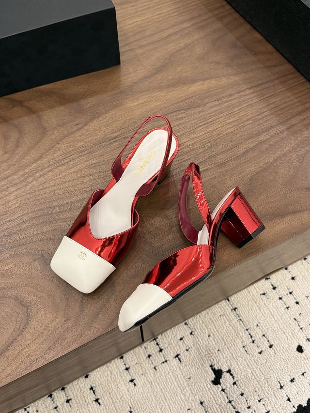 CC original lambskin 60mm slingbacks CH00520