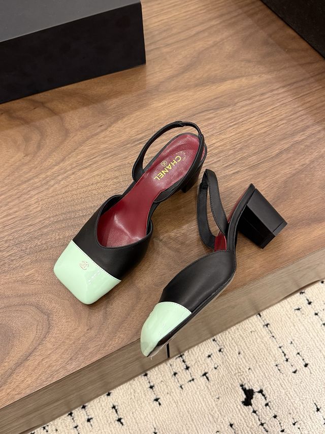 CC original lambskin 60mm slingbacks CH00520