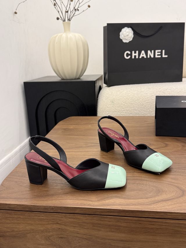 CC original lambskin 60mm slingbacks CH00520