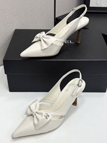 CC original lambskin 65mm slingbacks CH00531