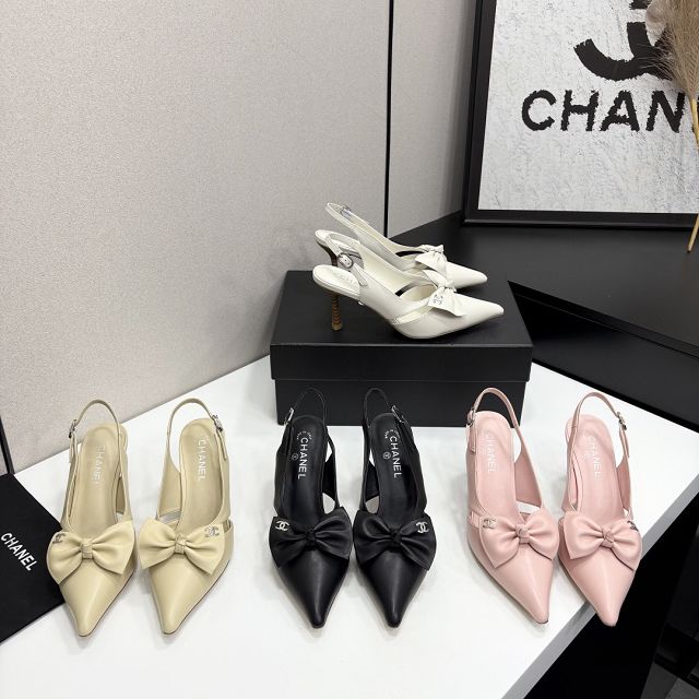 CC original lambskin 65mm slingbacks CH00531