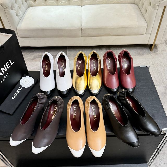 CC original lambskin 75mm pumps CH00528