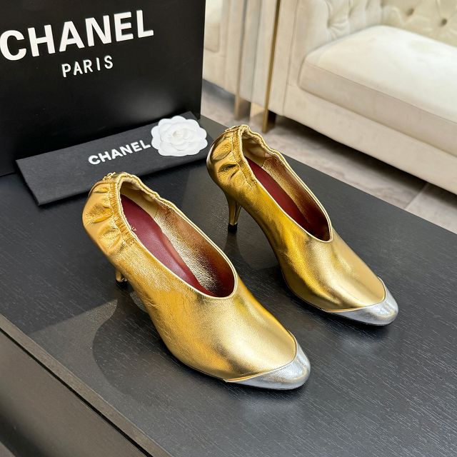 CC original lambskin 75mm pumps CH00528