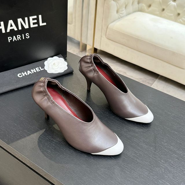 CC original lambskin 75mm pumps CH00528
