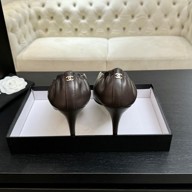 CC original lambskin 75mm pumps CH00528