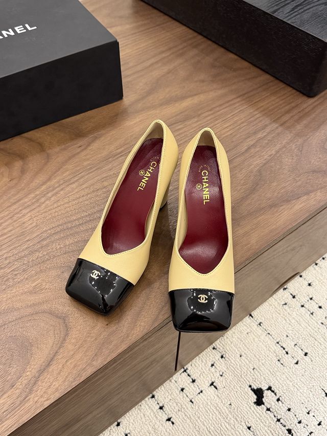 CC original lambskin 90mm pumps CH00523