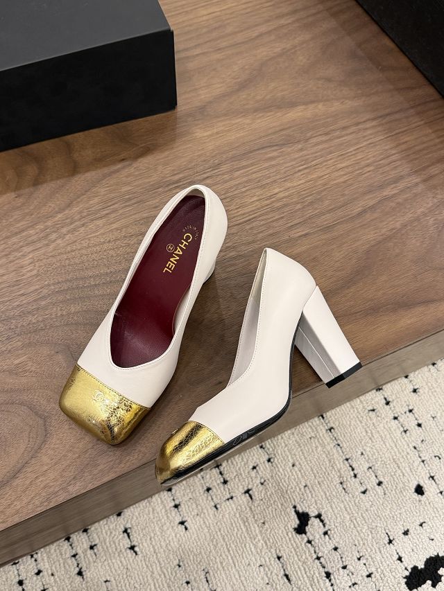 CC original lambskin 90mm pumps CH00523