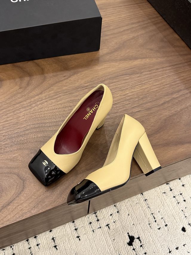 CC original lambskin 90mm pumps CH00523