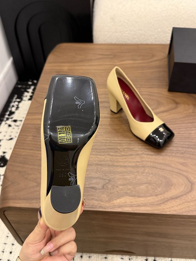 CC original lambskin 90mm pumps CH00523